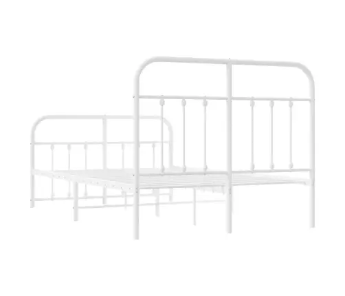 Lovos Rėmas Su Galvūgaliu/Kojūgaliu, Baltas, 120X200cm Metalas
