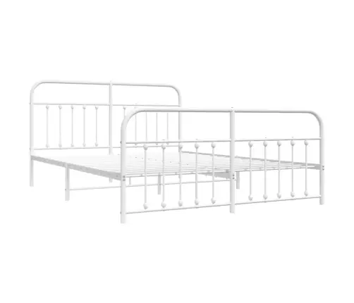 Lovos Rėmas Su Galvūgaliu/Kojūgaliu, Baltas, 160X200cm Metalas