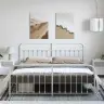 Gultas Rāmis Ar Galvgali Un Kājgali, Balts Metāls, 183X213 Cm Vidaxl