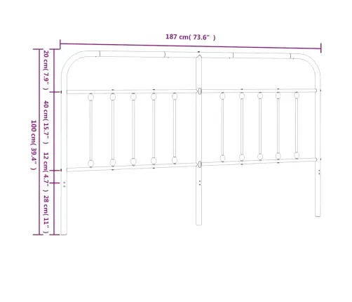 Metallist Voodipeats, Valge, 180 Cm