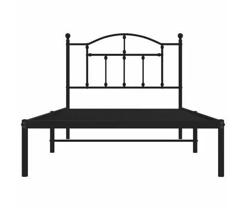 Metallist Voodiraam Peatsiga, Must, 100X190 Cm