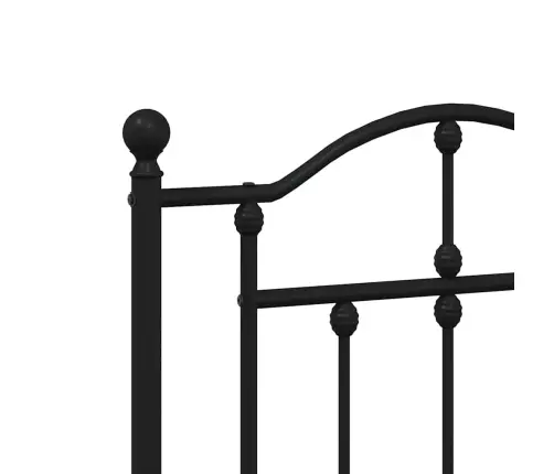 Metallist Voodiraam Peatsiga, Must, 183X213 Cm