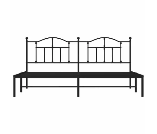 Gultas Rāmis Ar Galvgali, Melns Metāls, 193X203 Cm Vidaxl