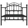 Gultas Rāmis Ar Galvgali Un Kājgali, Melns Metāls, 90X200 Cm Vidaxl