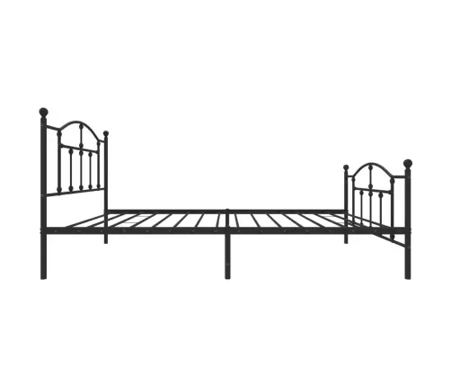 Metallist Voodiraam Peatsi Ja Jalutsiga, Must, 107 X 203 Cm