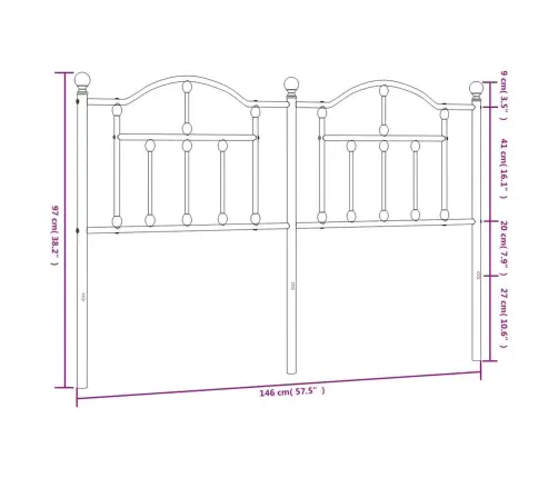 Metallist Voodipeats, Must, 140 Cm