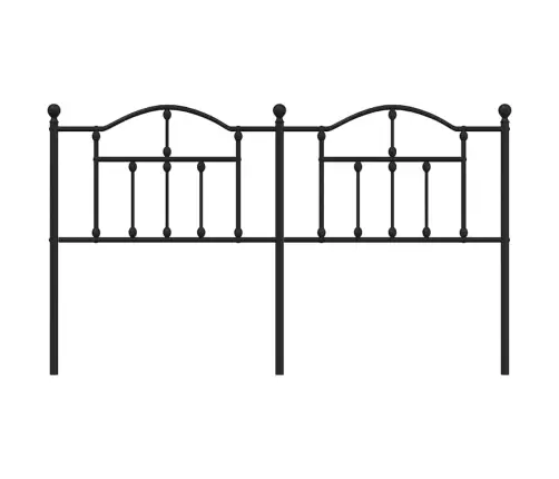 Gultas Galvgalis, Metāls, Melns, 180 Cm Vidaxl