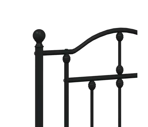 Gultas Galvgalis, Metāls, Melns, 180 Cm Vidaxl