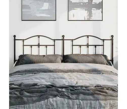 Gultas Galvgalis, Metāls, Melns, 193 Cm Vidaxl