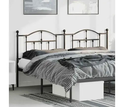 Gultas Galvgalis, Metāls, Melns, 193 Cm Vidaxl