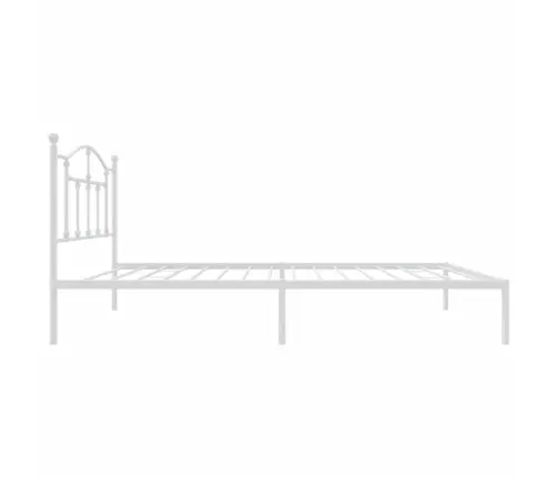 Metalinis Lovos Rėmas Su Galvūgaliu, Baltos Spalvos, 90X200Cm