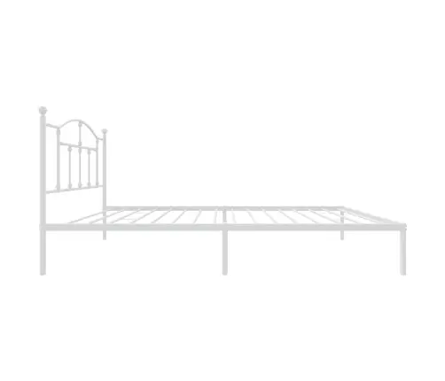 Gultas Rāmis Ar Galvgali, Balts Metāls, 100X200 Cm Vidaxl