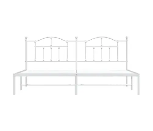 Metalinis Lovos Rėmas Su Galvūgaliu, Baltos Spalvos, 200X200Cm Metalinis Lovos Rėmas Su Galvūgaliu, Baltos Spalvos, 200X200Cm