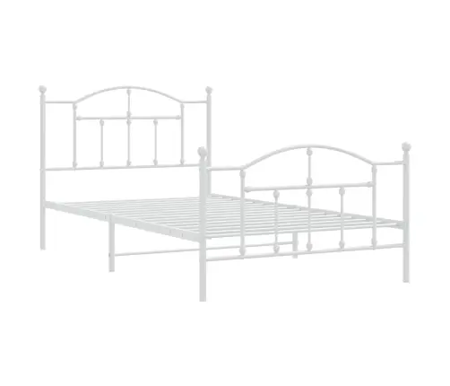 Lovos Rėmas Su Galvūgaliu/Kojūgaliu, Baltas, 100X200cm Metalas