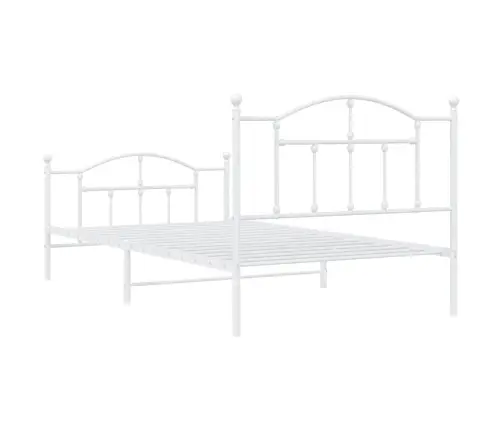 Lovos Rėmas Su Galvūgaliu/Kojūgaliu, Baltas, 100X200cm Metalas