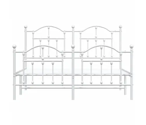 Lovos Rėmas Su Galvūgaliu/Kojūgaliu, Baltas, 140X190cm Metalas