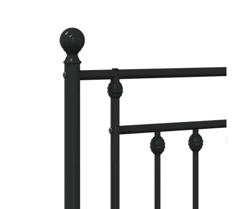 Metalinis Lovos Rėmas Su Galvūgaliu, Juodos Spalvos, 90X190Cm