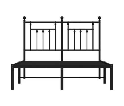 Metallist Voodiraam Peatsiga, Must, 120 X 200 Cm