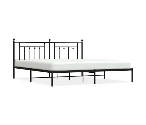 Metallist Voodiraam Peatsiga, Must, 193X203 Cm