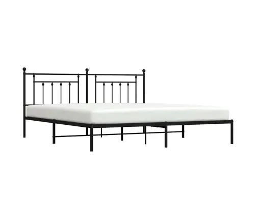 Metallist Voodiraam Peatsiga, Must, 193X203 Cm