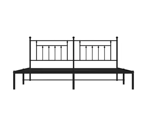 Metallist Voodiraam Peatsiga, Must, 193X203 Cm