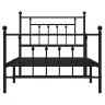 Gultas Rāmis Ar Galvgali Un Kājgali, Melns Metāls, 100X190 Cm Vidaxl