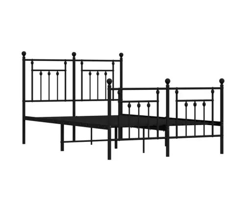 Lovos Rėmas Su Galvūgaliu/Kojūgaliu, Juodas, 120X190cm Metalas