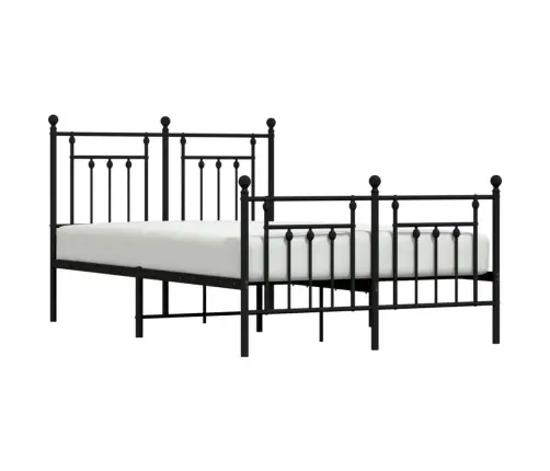 Lovos Rėmas Su Galvūgaliu/Kojūgaliu, Juodas, 120X190cm Metalas