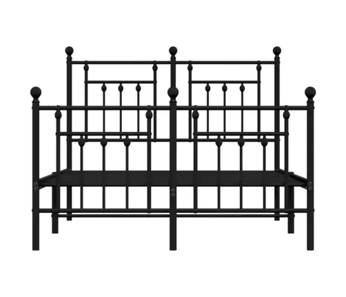 Lovos Rėmas Su Galvūgaliu/Kojūgaliu, Juodas, 120X190cm Metalas