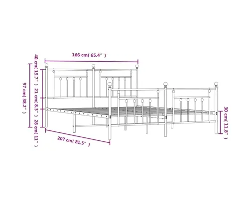 Metallist Voodiraam Jalutsiga, Ilma Madratsita, Must 160X200 Cm