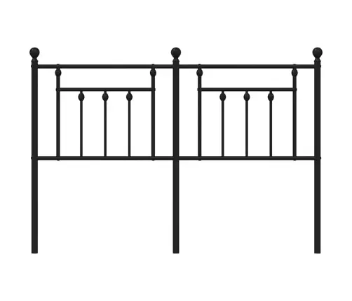 Gultas Galvgalis, Metāls, Melns, 135 Cm Vidaxl