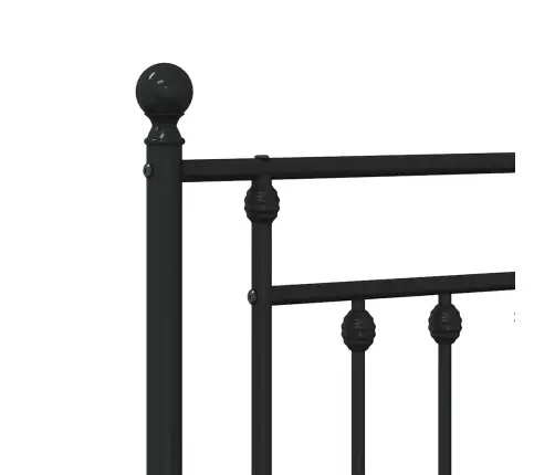 Gultas Galvgalis, Metāls, Melns, 135 Cm Vidaxl