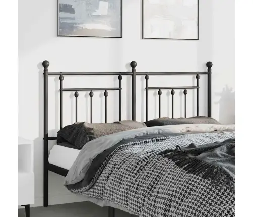 Gultas Galvgalis, Metāls, Melns, 135 Cm Vidaxl