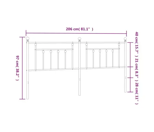 Metallist Voodipeats, Must, 200 Cm