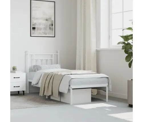 Lovos Rėmas Be Čiužinio, Baltas, 75X190cm Metalas