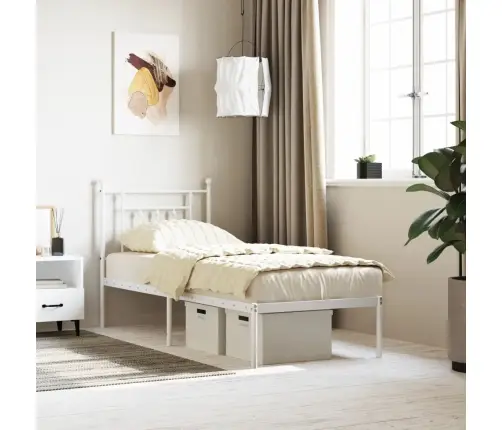 Lovos Rėmas Be Čiužinio, Baltas, 75X190cm Metalas