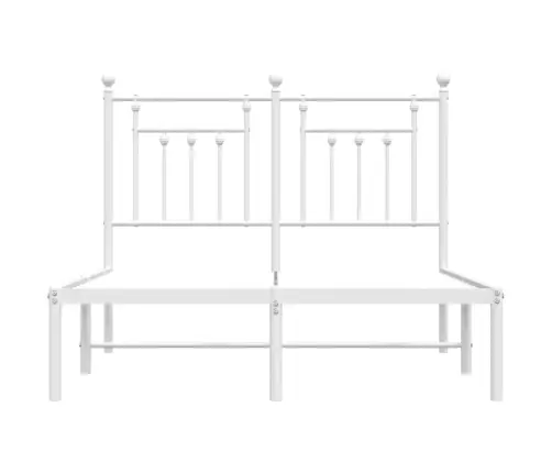 Metalinis Lovos Rėmas Su Galvūgaliu, Baltos Spalvos, 120X200Cm