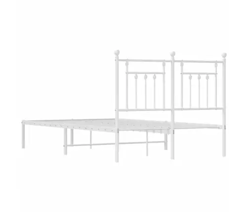 Metalinis Lovos Rėmas Su Galvūgaliu, Baltos Spalvos, 120X200Cm