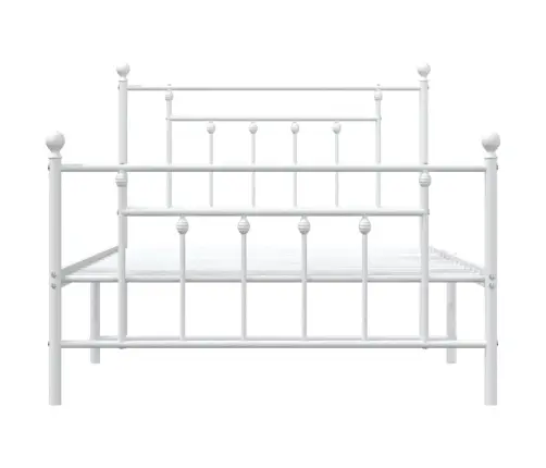 Lovos Rėmas Su Galvūgaliu/Kojūgaliu, Baltas, 107X203cm Metalas