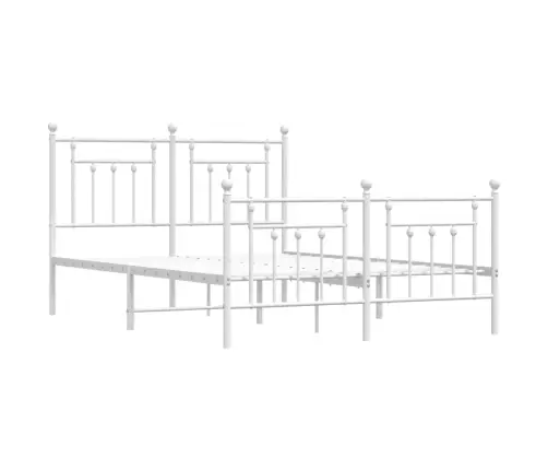 Lovos Rėmas Su Galvūgaliu/Kojūgaliu, Baltas, 140X190cm Metalas