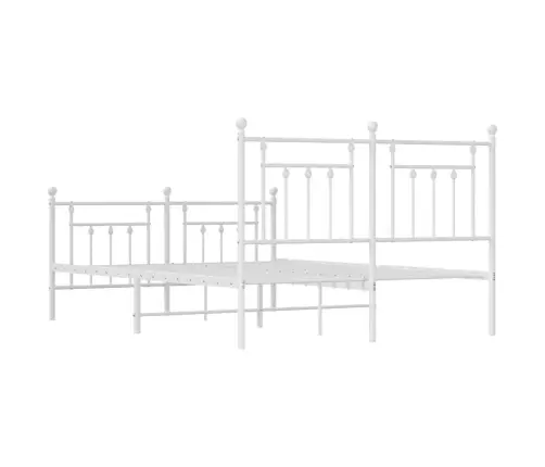 Lovos Rėmas Su Galvūgaliu/Kojūgaliu, Baltas, 140X190cm Metalas