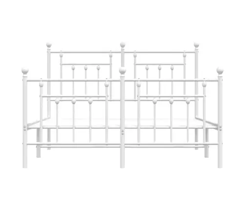Lovos Rėmas Su Galvūgaliu/Kojūgaliu, Baltas, 140X200cm Metalas