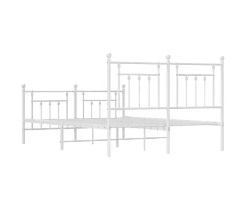 Lovos Rėmas Su Galvūgaliu/Kojūgaliu, Baltas, 140X200cm Metalas