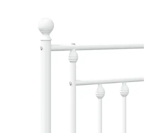 Metallist Voodipeats, Valge, 150 Cm Metallist Voodipeats, Valge, 150 Cm