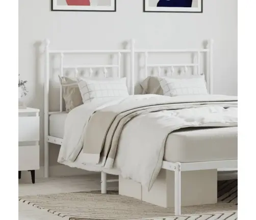 Metallist Voodipeats, Valge, 150 Cm Metallist Voodipeats, Valge, 150 Cm