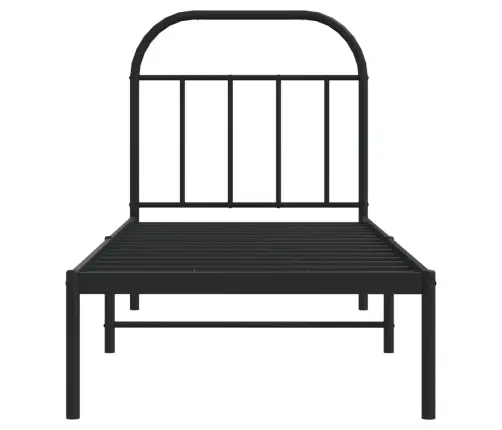 Metallist Voodiraam Peatsiga, Must, 75X190 Cm