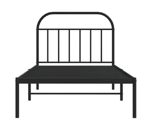 Metallist Voodiraam Peatsiga, Must, 100X190 Cm