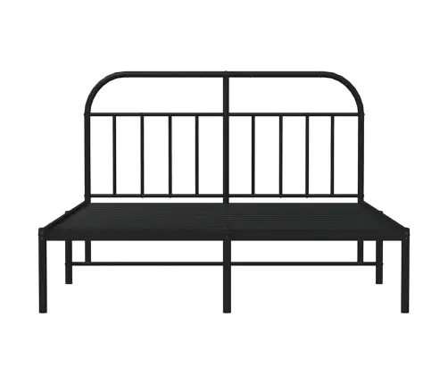 Metalinis Lovos Rėmas Su Galvūgaliu, Juodos Spalvos, 135X190Cm