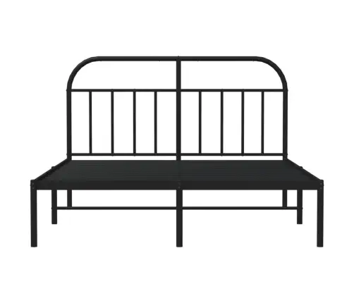 Metallist Voodiraam Peatsiga, Must, 140X190 Cm