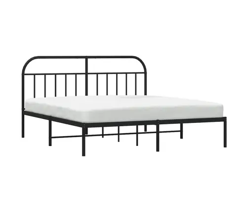 Metalinis Lovos Rėmas Su Galvūgaliu, Juodos Spalvos, 183X213Cm